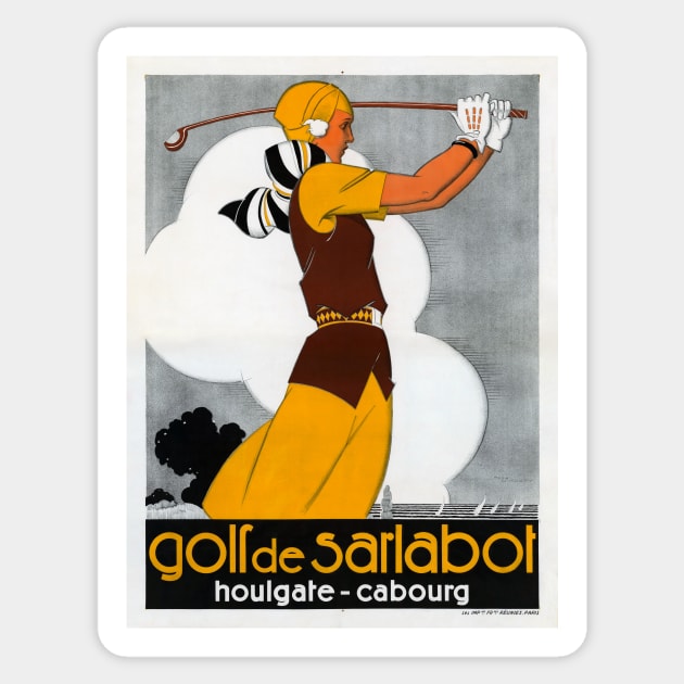 Vintage Travel Poster France Golf de Sarlabot Sticker by vintagetreasure